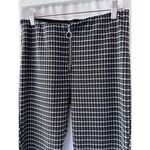 Iris Black & White Checkered Stretch Pants - Size Medium - Picture 2 of 10